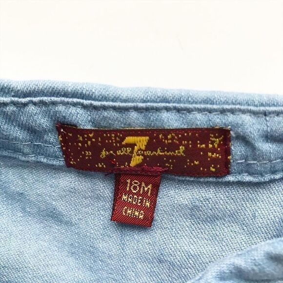 7 for All Mankind cold shoulder button top EUC 18m - Picture 3 of 4